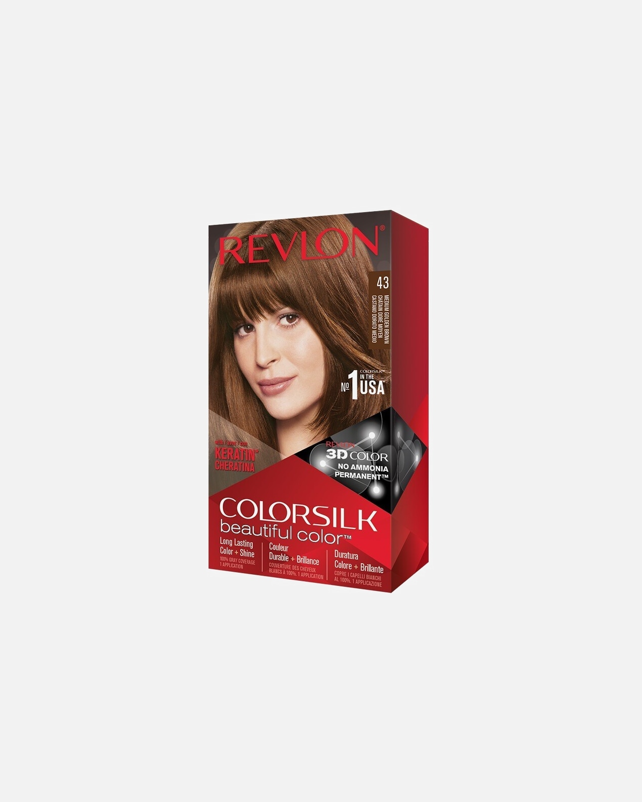 Haarfarbe für Unisex Revlon ColorSilk Beautiful Color Dauerhafte Haarfärbung 1 Stück