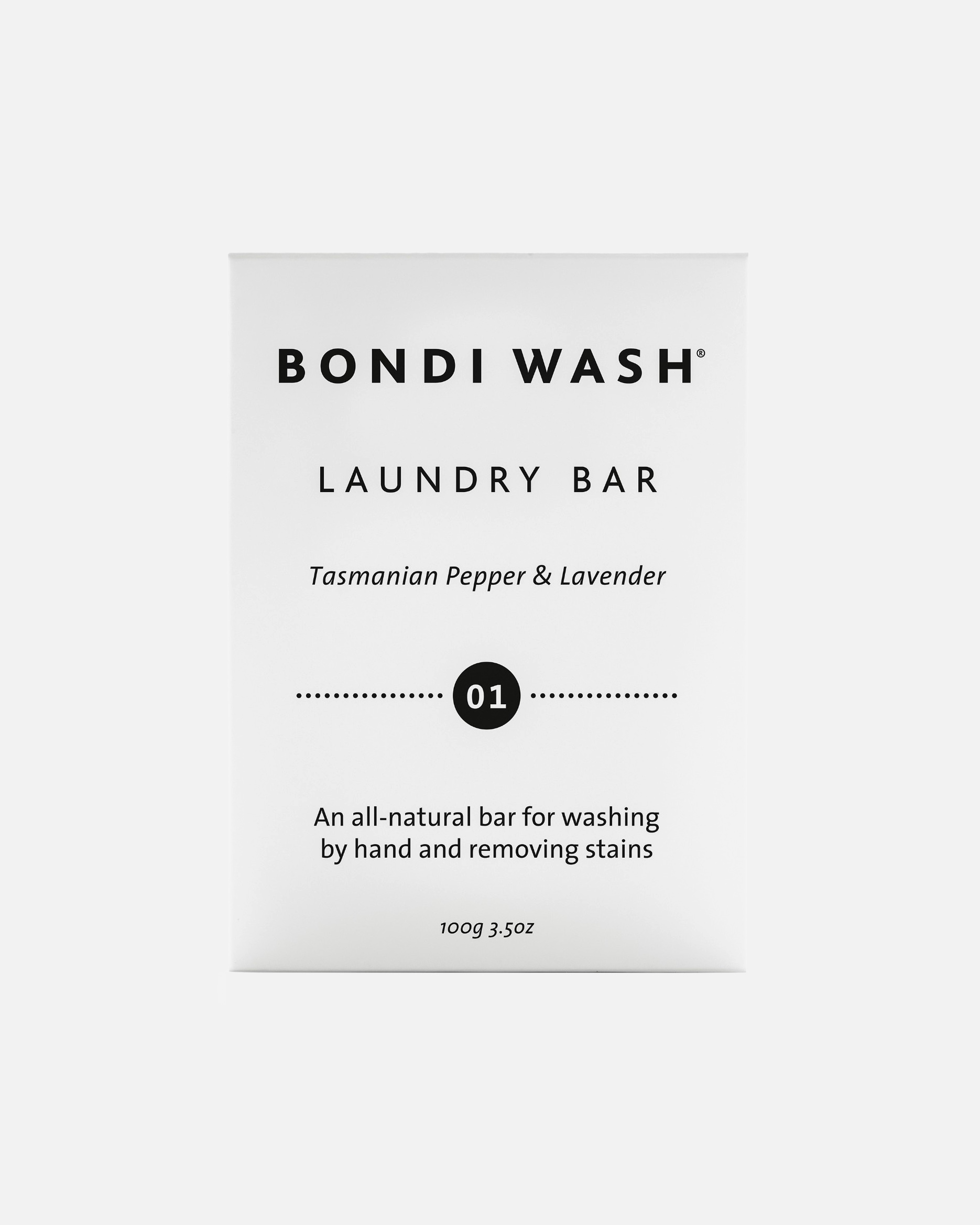 Waschmittel für Unisex Bondi Wash Laundry Bar Tasmanian Pepper & Lavender 100 Gramm