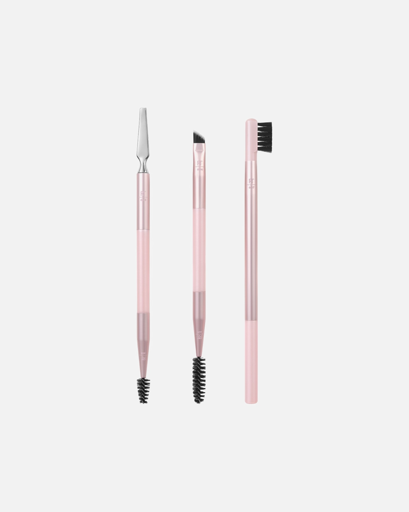 Pinselset für Unisex Real Techniques Brow Bar Brow Styling Set 605 Brow Hold x1 + 603 Precision Brow Spoolie x1 + 606 Angled Brow x1 + 601 Brow Spoolie x1 + 607 Long handled Brush Brow x1