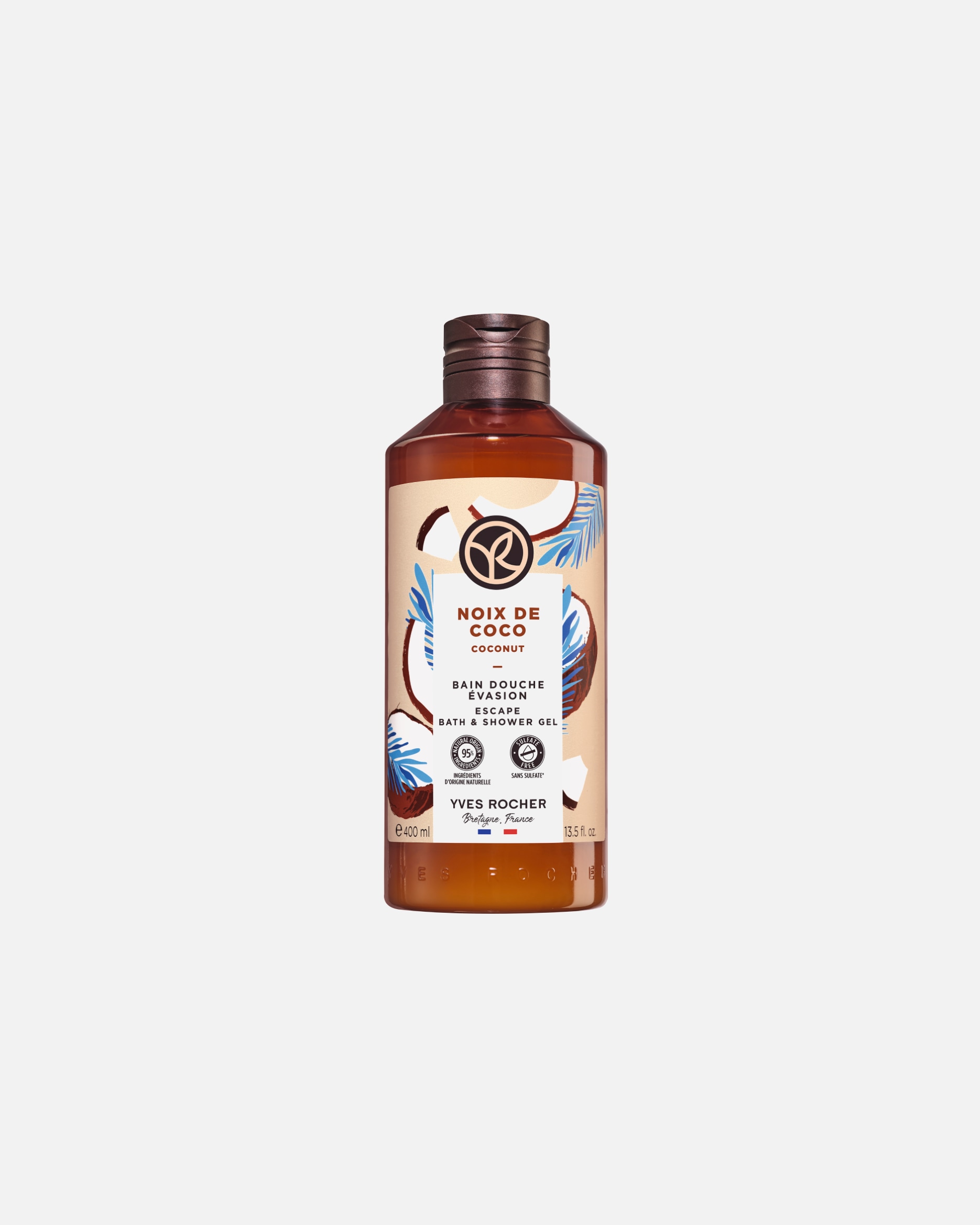 Duschgel für Unisex Yves Rocher Kokosnuss Escape Coconut Refill 400 ml