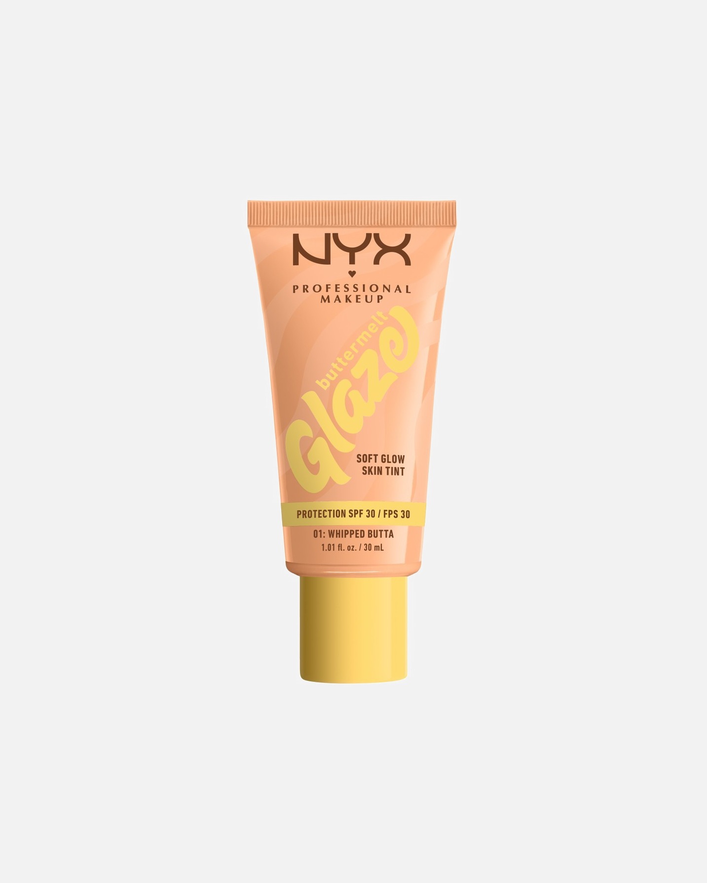 Foundation für Unisex NYX Professional Makeup Buttermelt Glaze LSF 30 01W - WHIPPED BUTTA