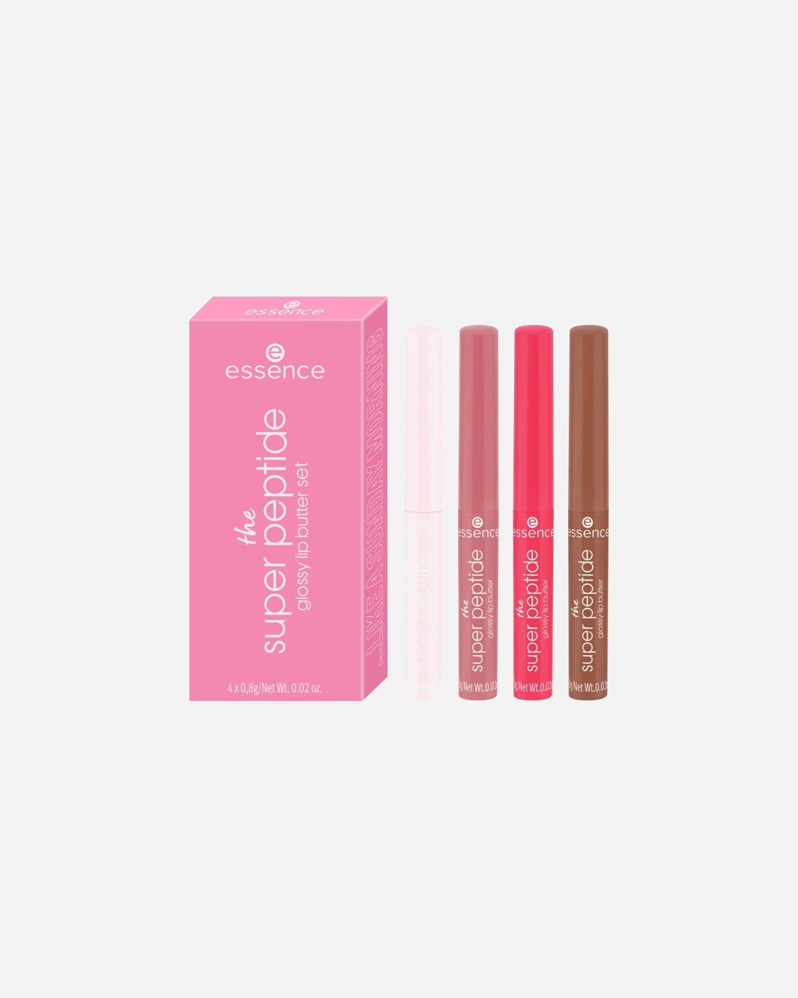 Lippen Make-up Set für Unisex Essence the super peptide glossy lip butter set 1 Stück